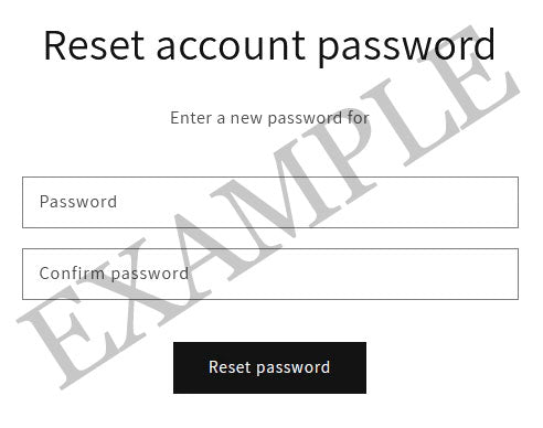 Re-set account password