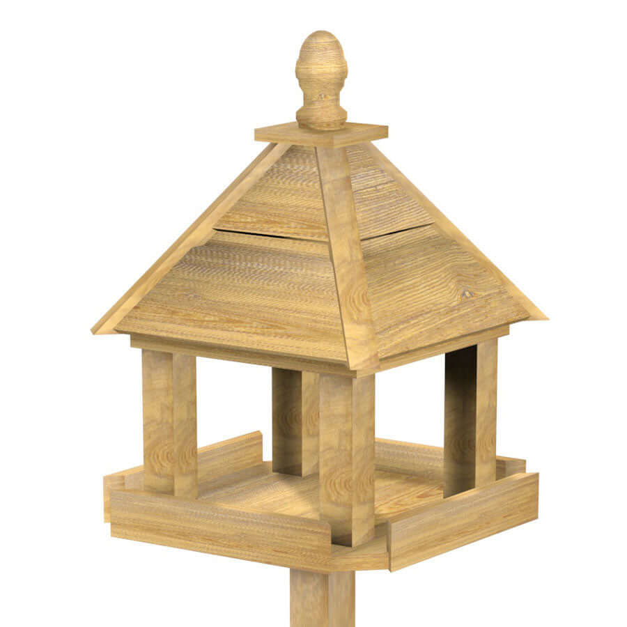 The supreme garden bird table features a large feeding area