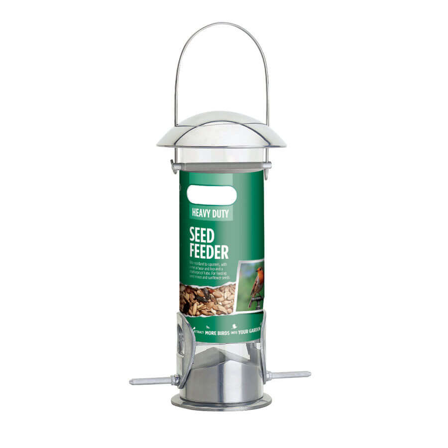 Metal two port seed feeder suitable for seeds